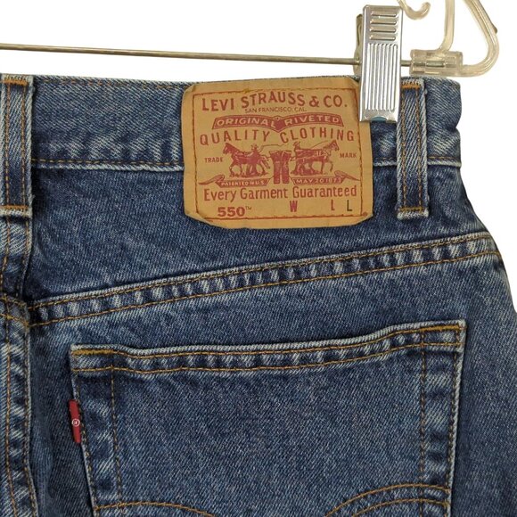 Vintage Y2K Levi’s 550 Relaxed Fit Jeans Women’s 12 Miss High Rise Tapered Leg - Picture 5 of 14